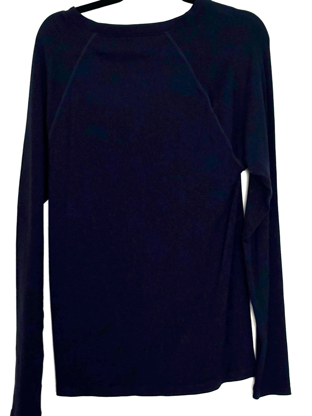 Talbots T by Talbots Seamless Stretch Ribbed Crewneck Long Sleeve Navy Size L/XL - Picture 2 of 3